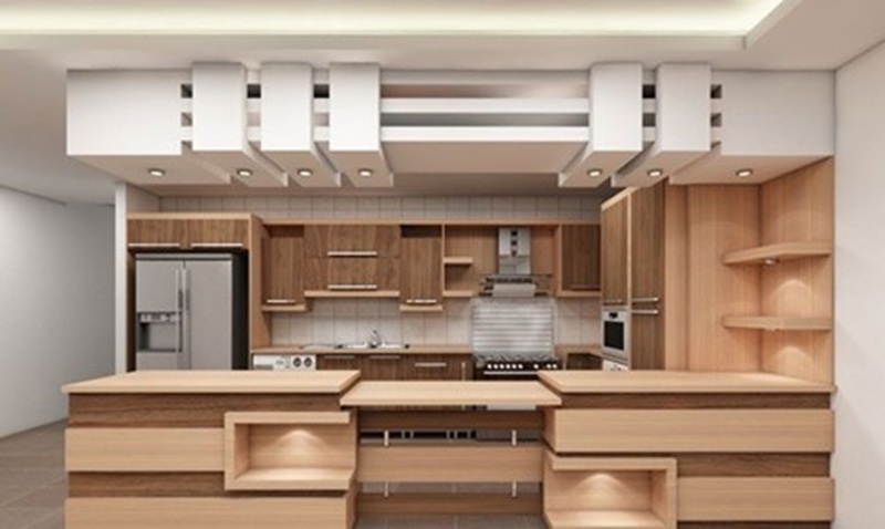 کابینت روکش چوب؛ زیبایی طبیعی در هر فضای آشپزخانه آکوچوب,سفارشیسازی کابینتها,شرکت آکو چوب,